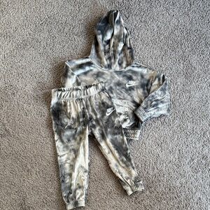 Nike Black and Gray Tie-Dye Jogger Set - 24 Months